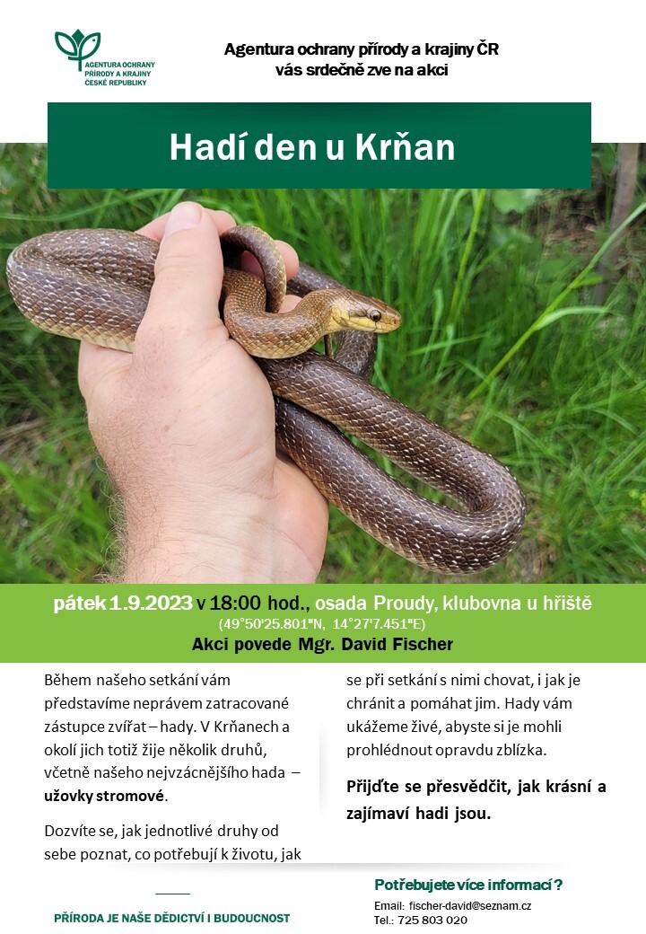 Pozvánka na hadí den v Krňanech